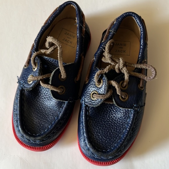Janie and Jack Size 8 Boys Leather Loafers - Picture 3 of 5